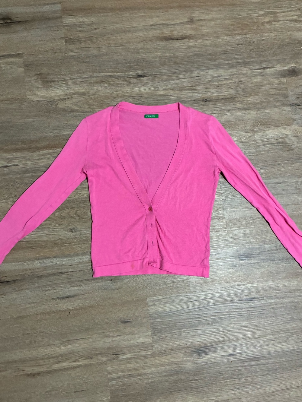 United Colors Of Benetton Bright Pink V-Neck Cardigan